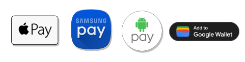 Apple Pay, Samsung Pay, Android Pay, Google Wallet